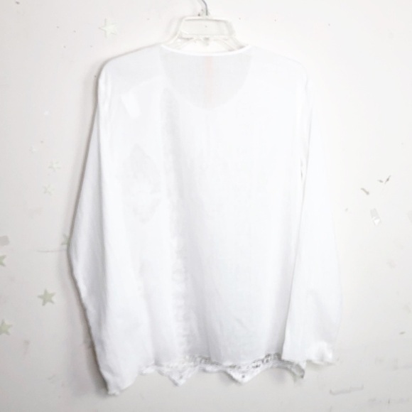BAILEY 44 medium white embroidered BoHo tunic blouse - Picture 5 of 7
